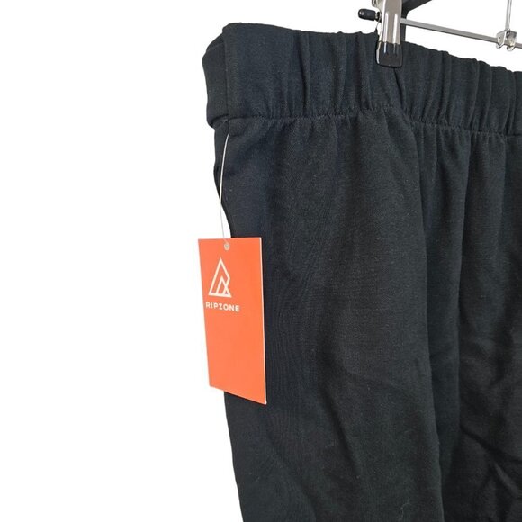 Ripzone Lounge Tie Waist Culottes Size 2X Black New With Tags - Picture 5 of 7